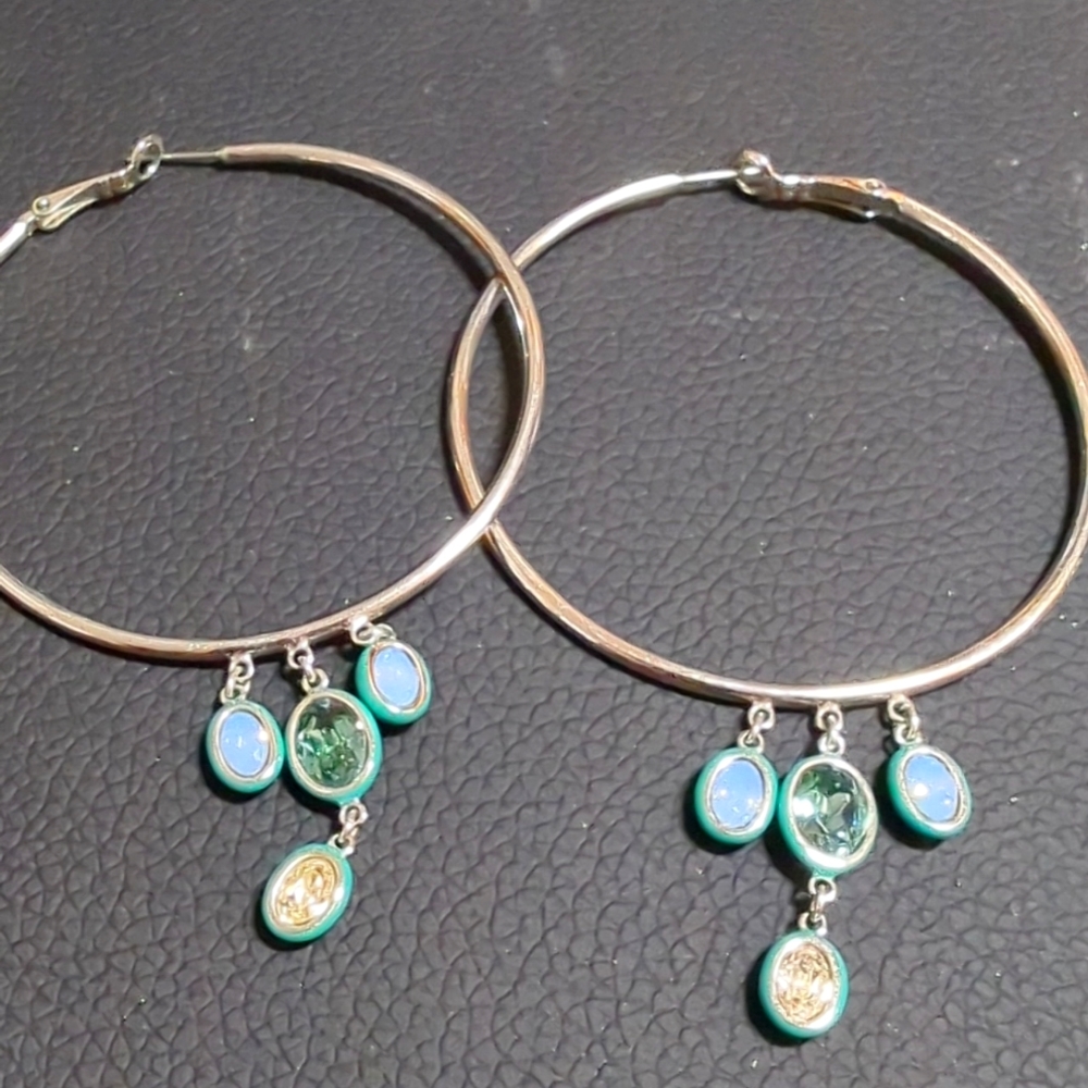 Swarovski Hoop Turquoise earrings